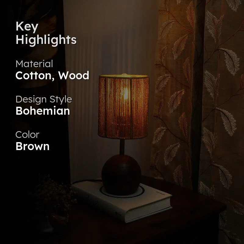 Candlecore Cotton Table Lamp - Brown media 2