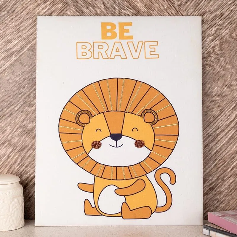 Leo Fun MDF & Fabric Wall Accent  - Lion Paw Collection media 1