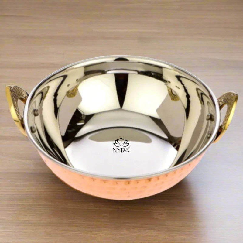 Sizzora Stainless Steel Kadhai (400 mL) - Copper media 5
