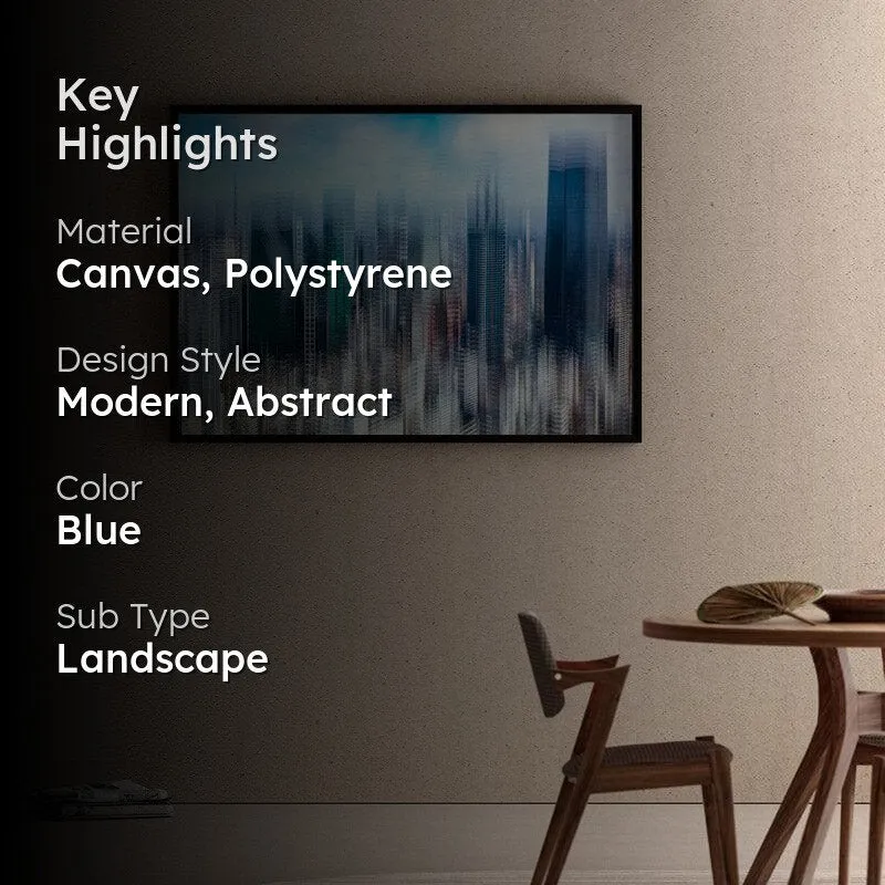 Tokyo Layers Canvas Wall Painting - Black Frame media 2