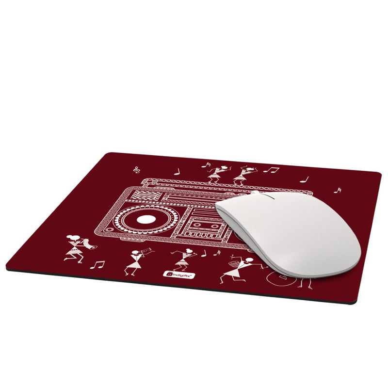 Warli Radio Mouse Pad - Red media 4