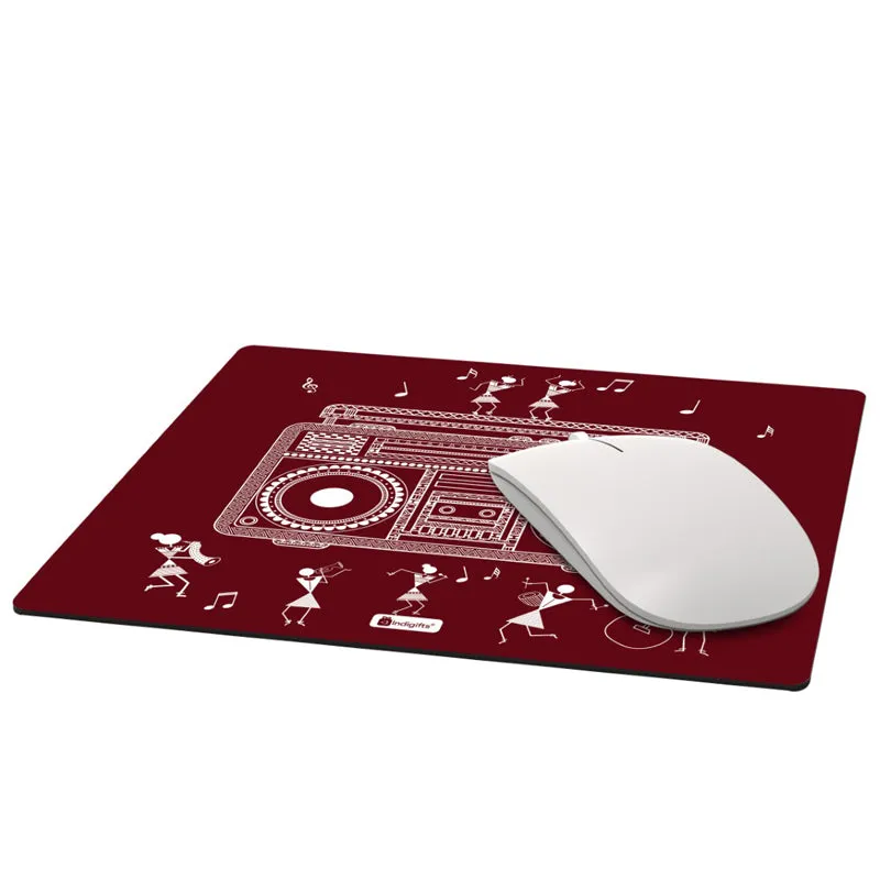 Warli Radio Mouse Pad - Red media 4
