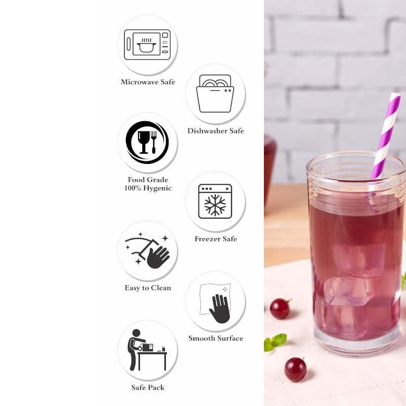 Ripifo Glass Tumbler (250 ML) - Set Of Six media 4