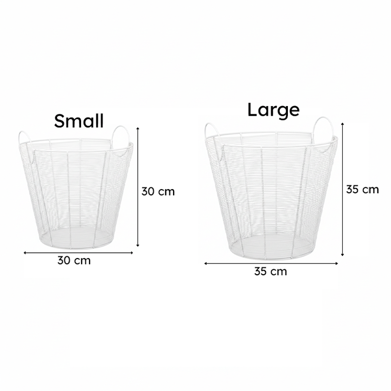 Conical Iron Weave Laundry Basket image 7