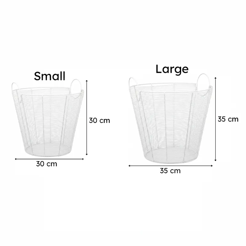 Conical Iron Weave Laundry Basket media 7