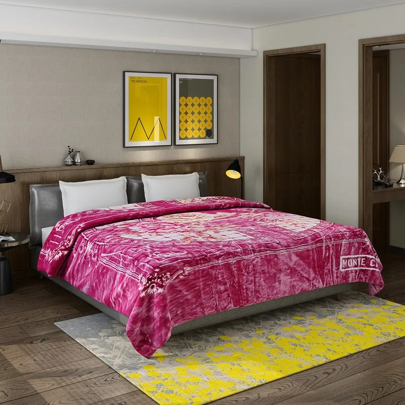 Monte Carlo Crimson Comforts Blanket - 950 GSM media 1