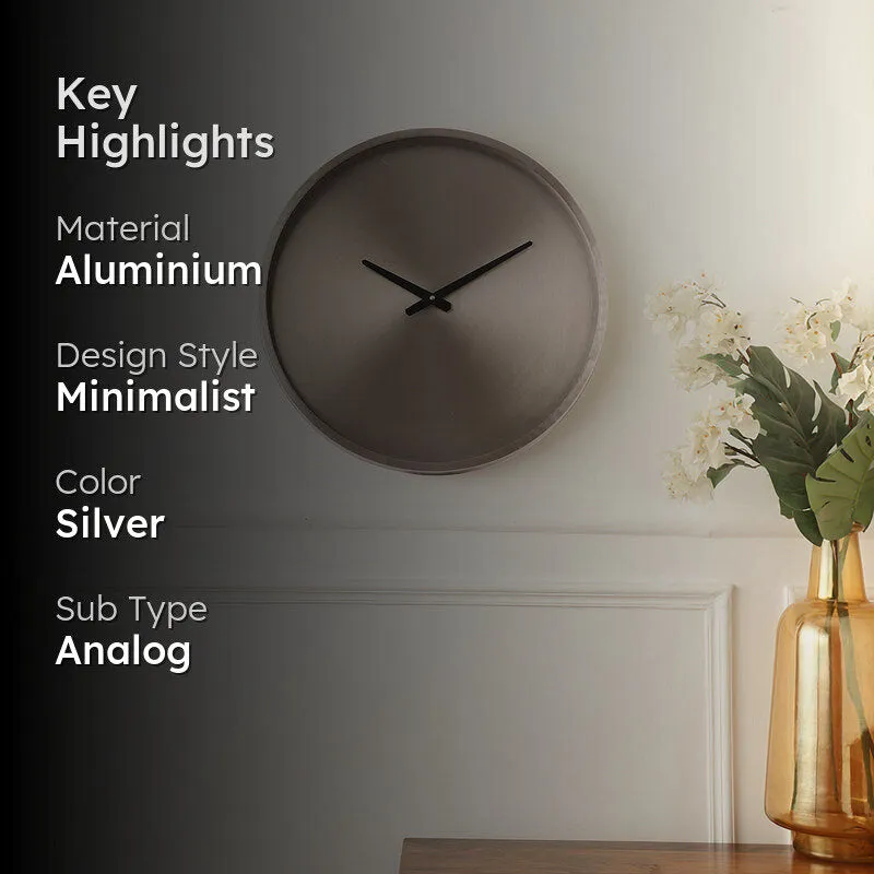 Runa Metallica Wall Clock - Silver media 2