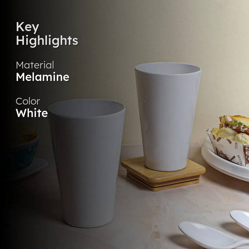 Mainto Melamine Tumbler (White/450ml) - Set Of Two media 2