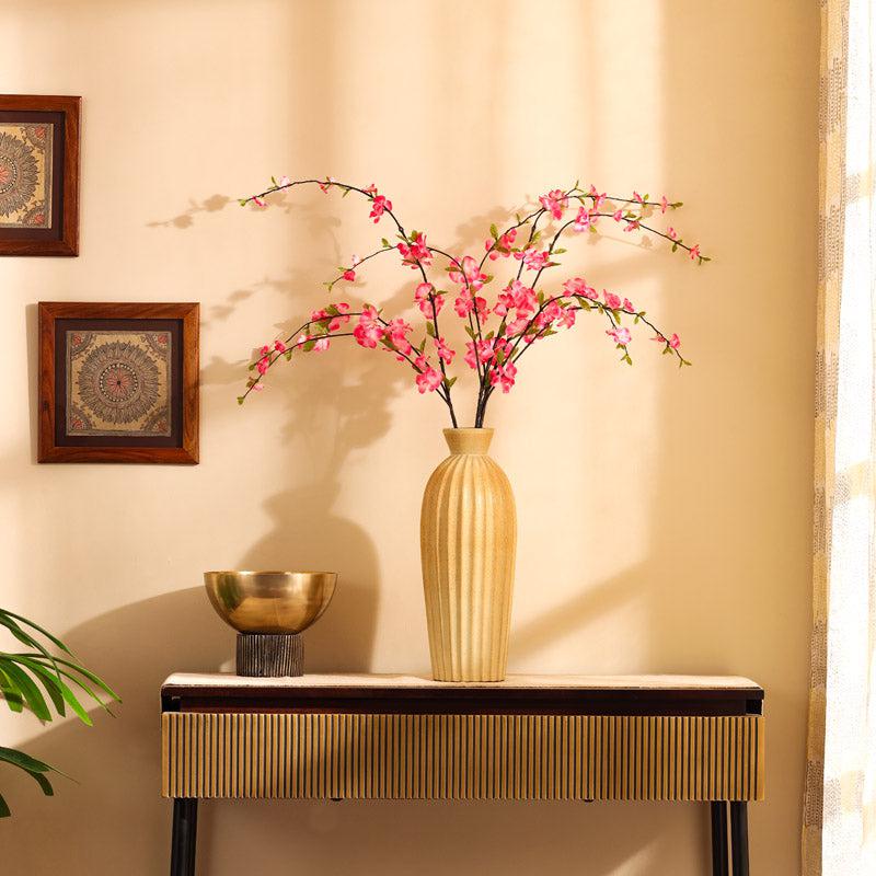 Artificial Realistic Cherry Blossom Flower Stick - Pink media 5