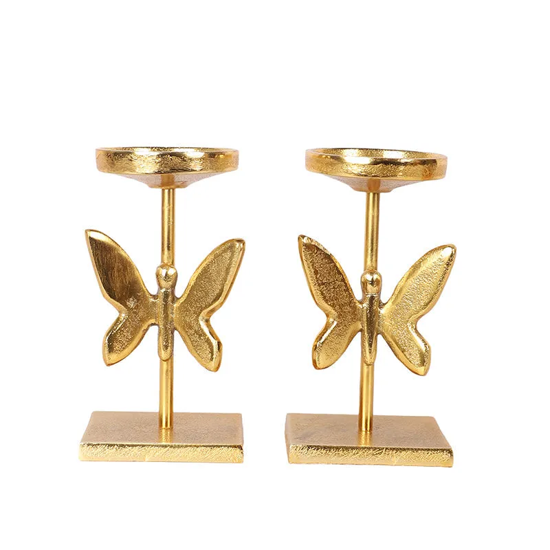 Papillon D'Or Aluminium Tea Light Holder - Set Of Two media 6