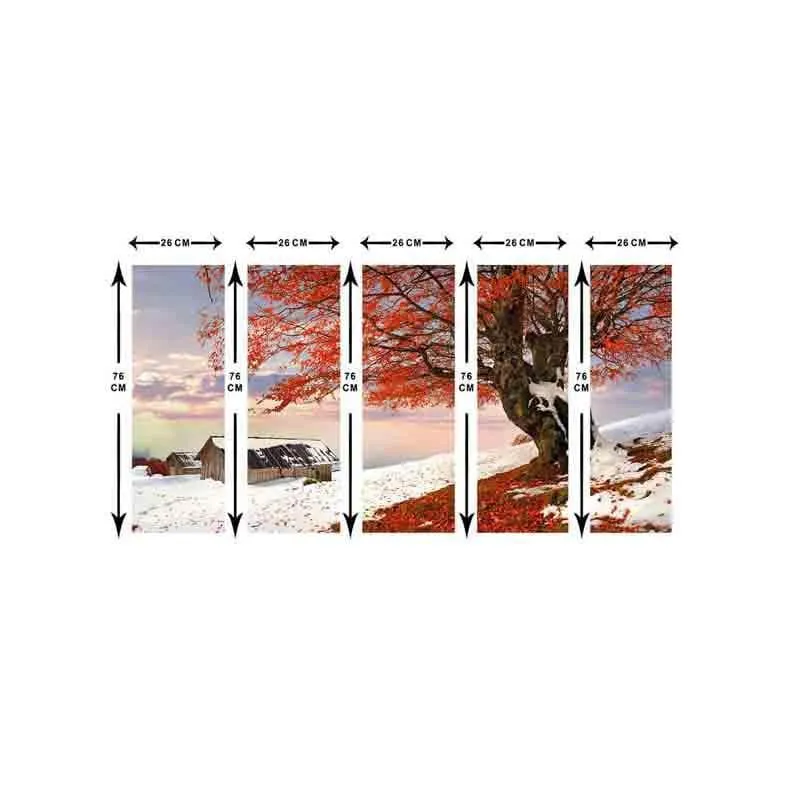 Snowy Days Wall Art - Five Piece Set media 7
