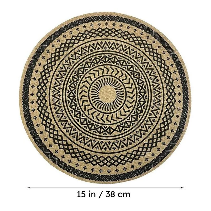 Mandala Black Round PVC Table Mats - Set Of Four media 8