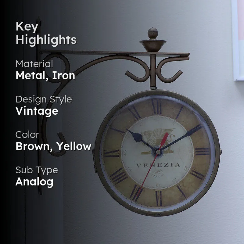 Baroque Minutes Iron Wall Clock media 2