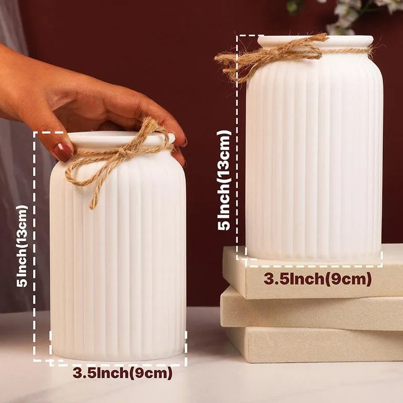 Rustic Ribbon Vase - Set Of Two media 6