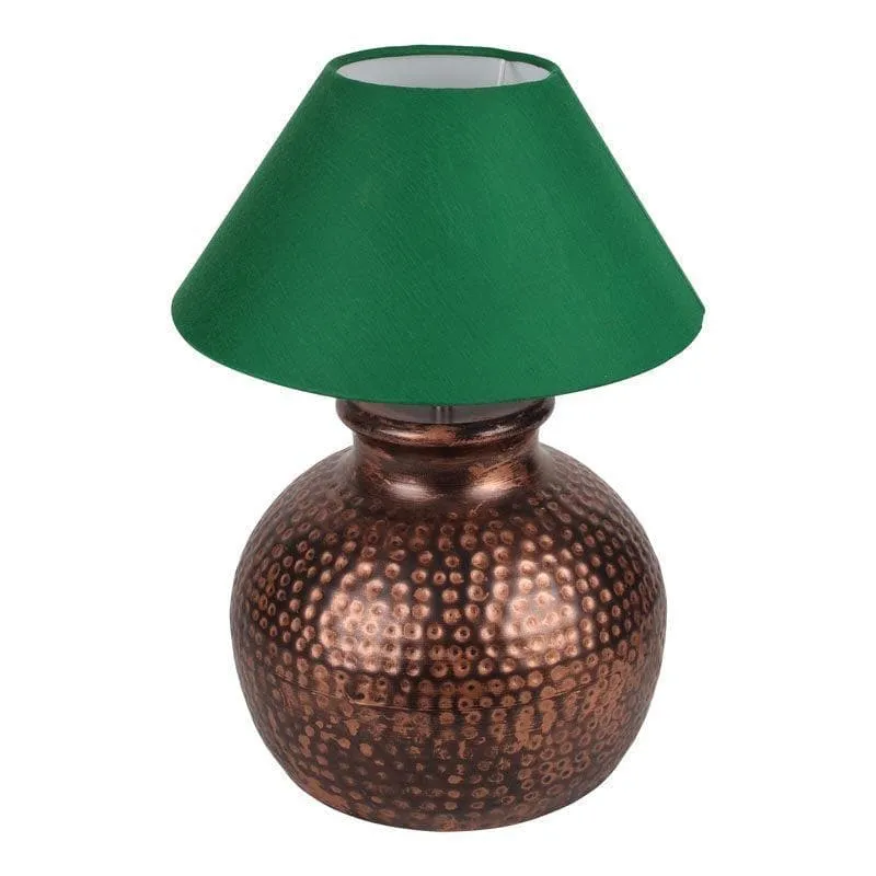 Girisha Fabric Table Lamp - Green,Bronze media 3