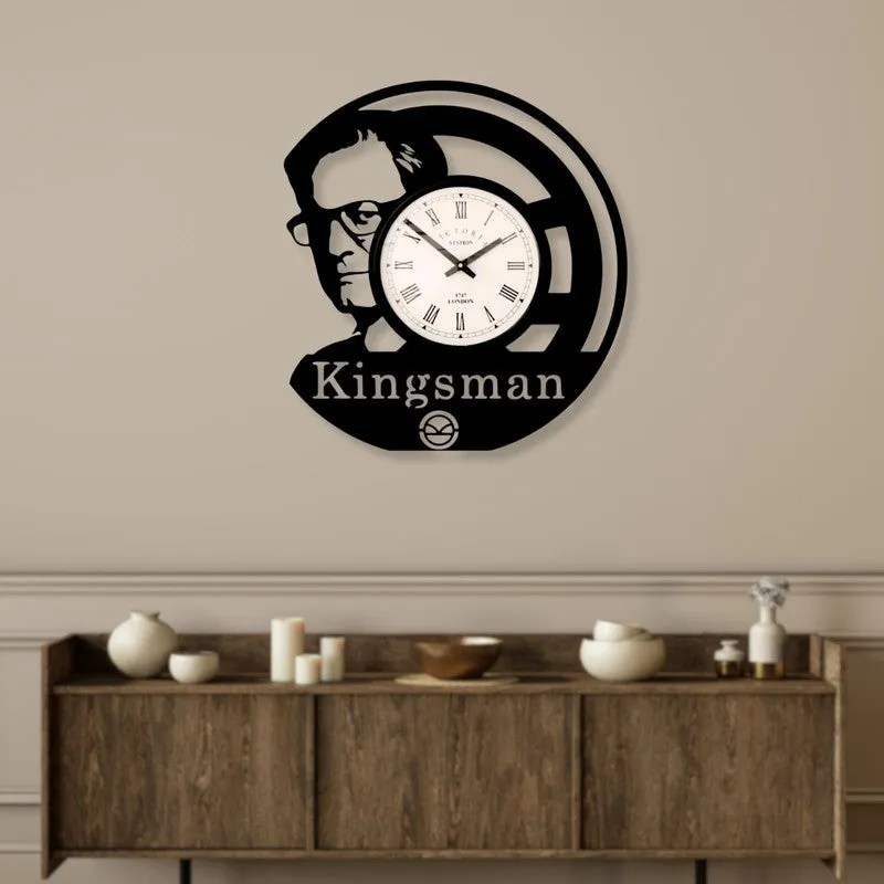 Kingsman Steel Analog Wall Clock - Black media 3