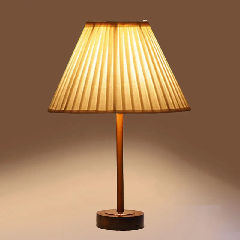 Pleatra Rodin Wooden Table Lamp - White,Brown media 6