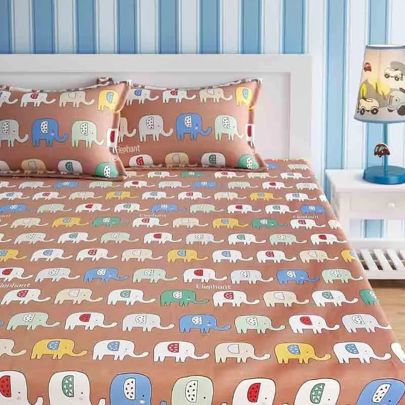 The Elephanzone Cotton Bedsheet - 210 TC media 1