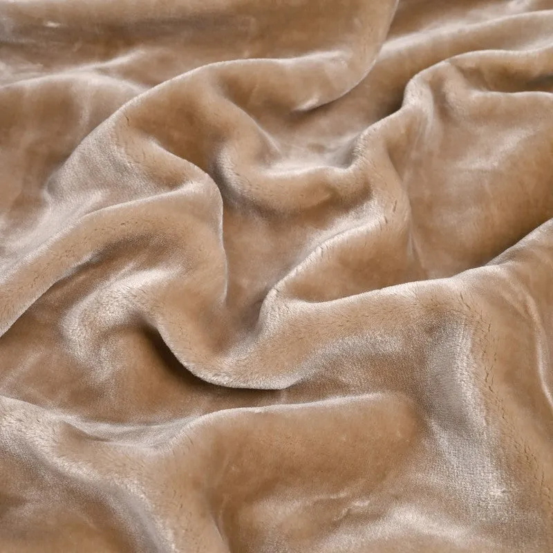 Sarva Polyester Solid Blanket - Beige media 5