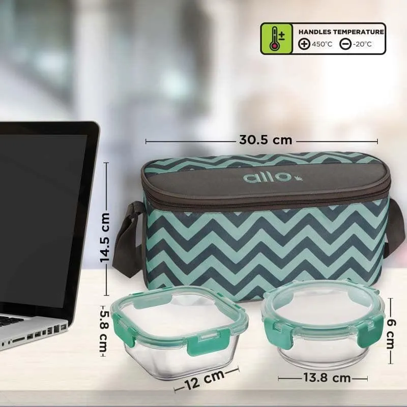 Jonas Lunchbox With Chevron Bag (310 & 390 ML) - Set Of Four media 5