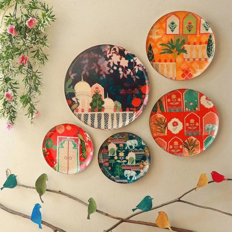 Mahal Charm Wall Plate - Set Of Five media 1