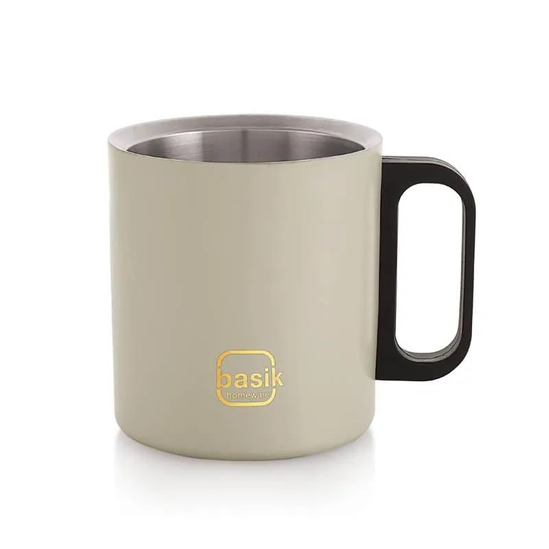 Moira Stainless Steel Coffee Mug (270 mL) - Beige media 3