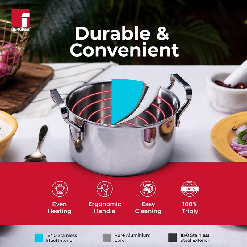 Bergner Induction Safe Cooking Pot With Lid - 5500 mL media 8