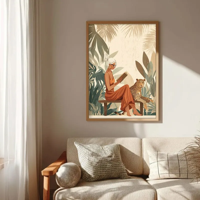 Elowen Canvas Wall Painting With Brown Frame media 7