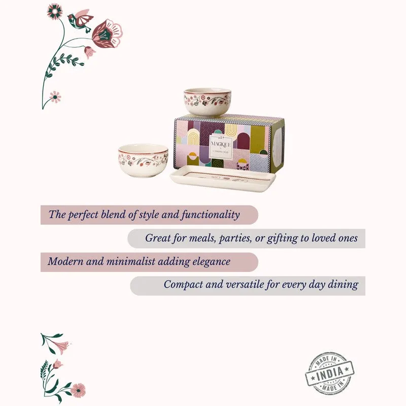 Magique by the Wishing Chair Kalahari 2 Ceramic Bowls & 1 Ceramic Platter Gift Box Set - Three Piece Set media 8