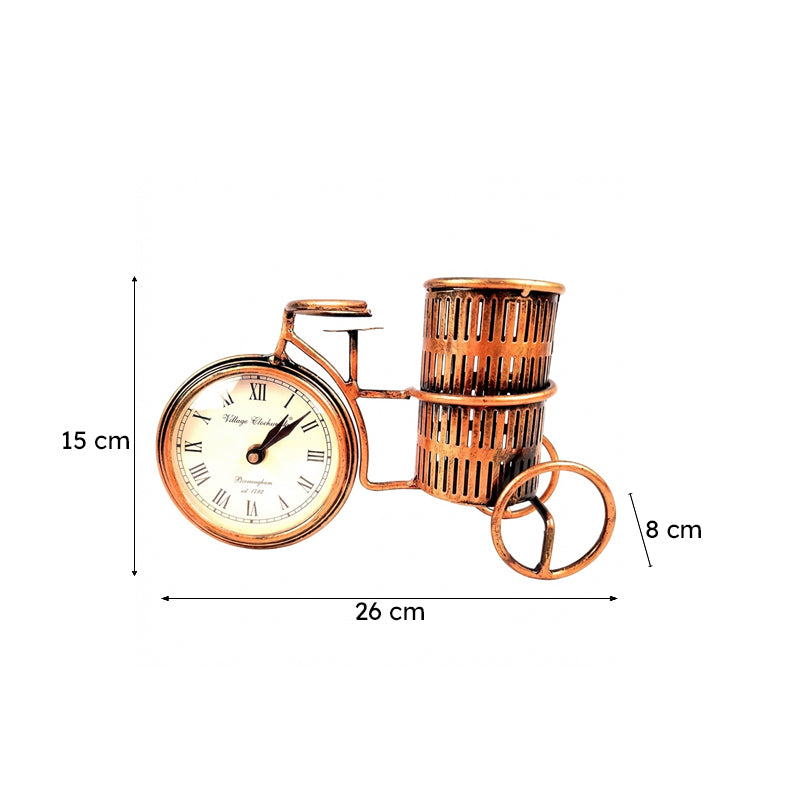 Ticking Cycle Clock Cum Stationary Stand media 6