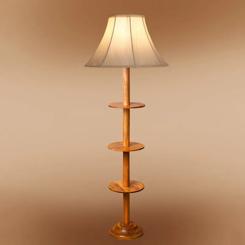 LumiTray Wooden Floor Lamp - White media 6