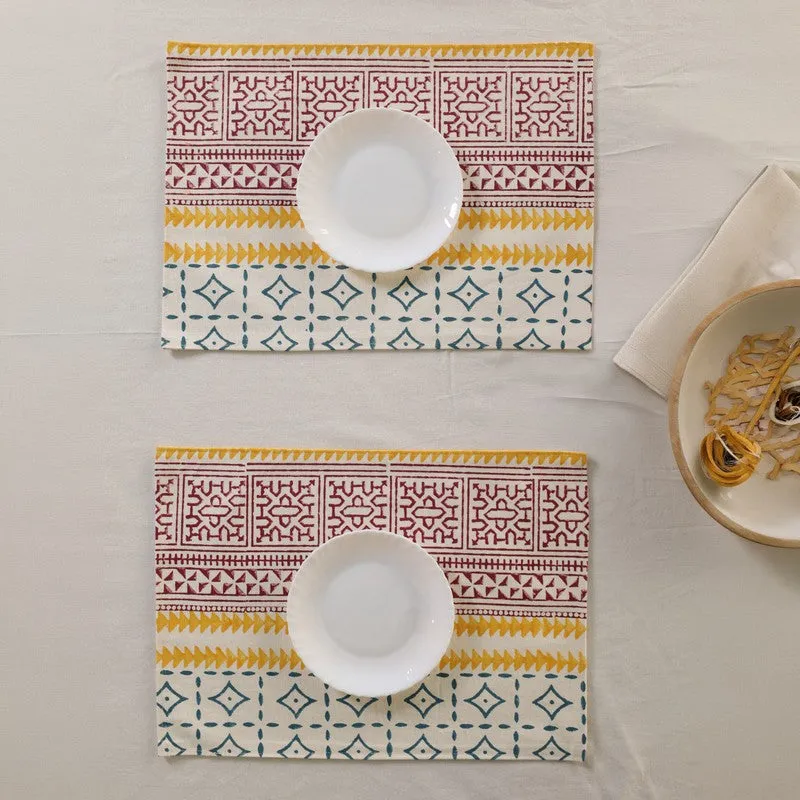 Urban Geometry Canvas Table Mats - Set Of Two media 3