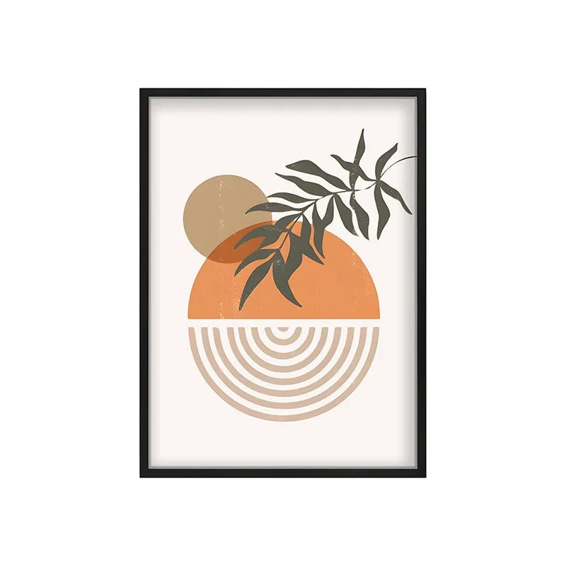 Warm Botanica Canvas Wall Painting With Black Frame media 3