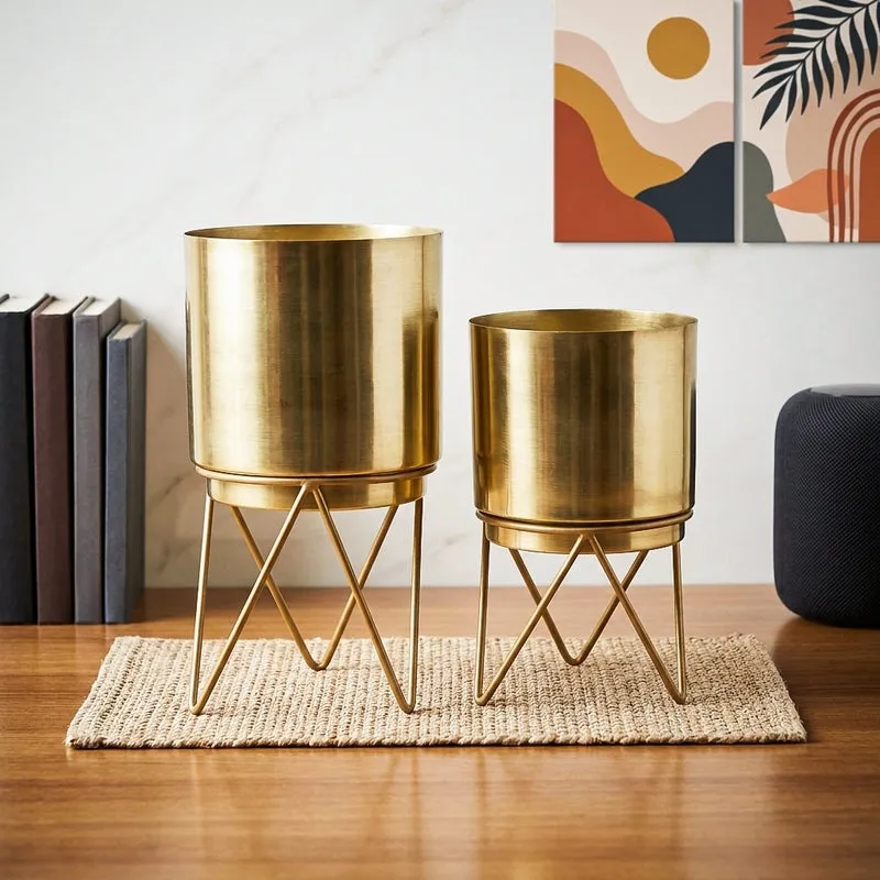 Teodora Planter (Gold) - Set Of Two media 1