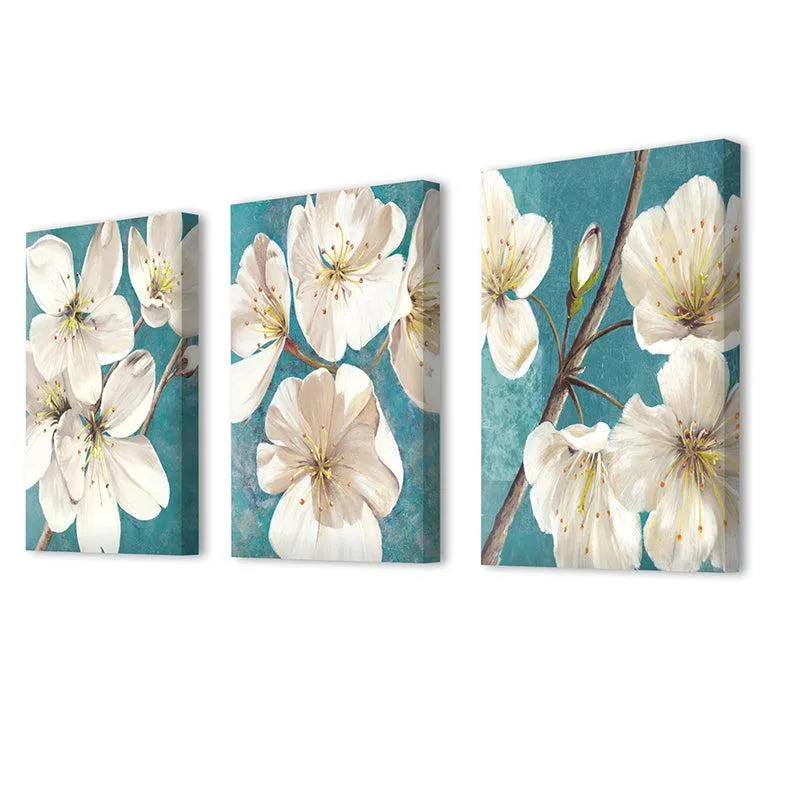 Daily Bloom Canvas Wall Painting - Set Of Three media 4