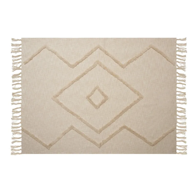 Woven Roots Cotton Throw - Off White media 4