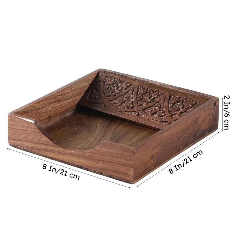 Perennial Carved Tissue Holder - 8