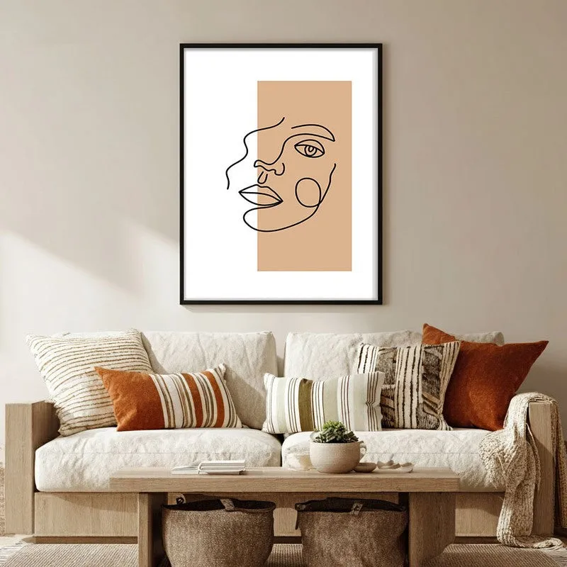 Bold Contours Canvas Wall Painting With Black Frame media 5