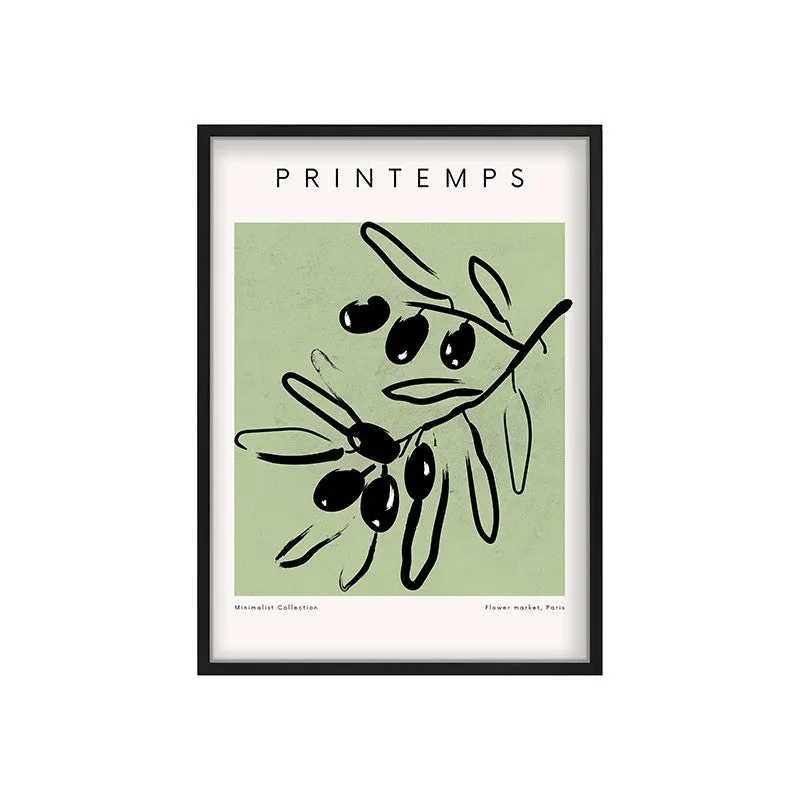 Spring Gestures Canvas Wall Painting With Black Frame media 3