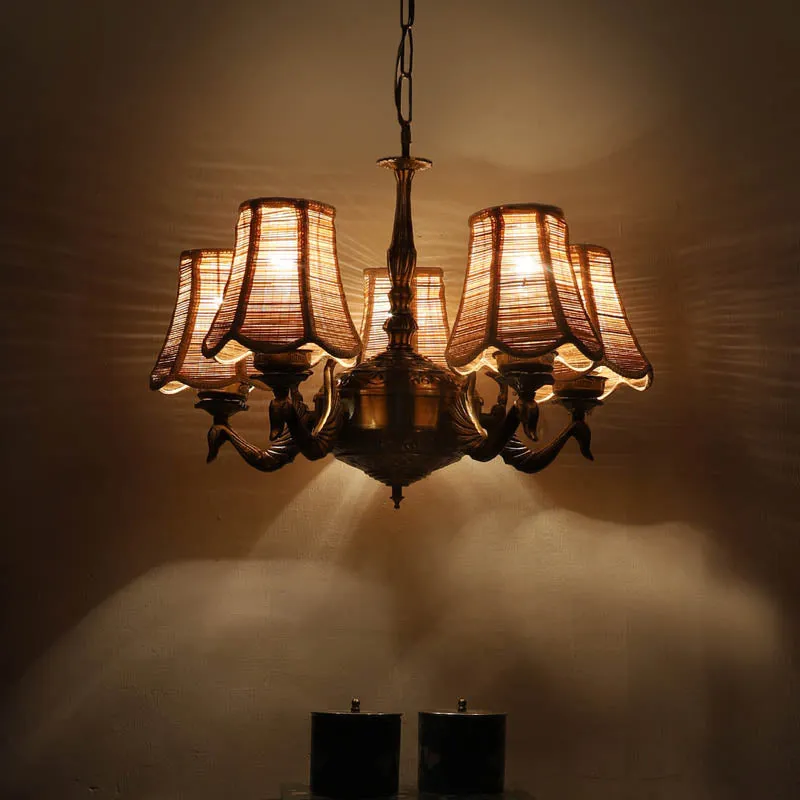 Jvalana Conical Golden Antique Ceiling Lamp media 1