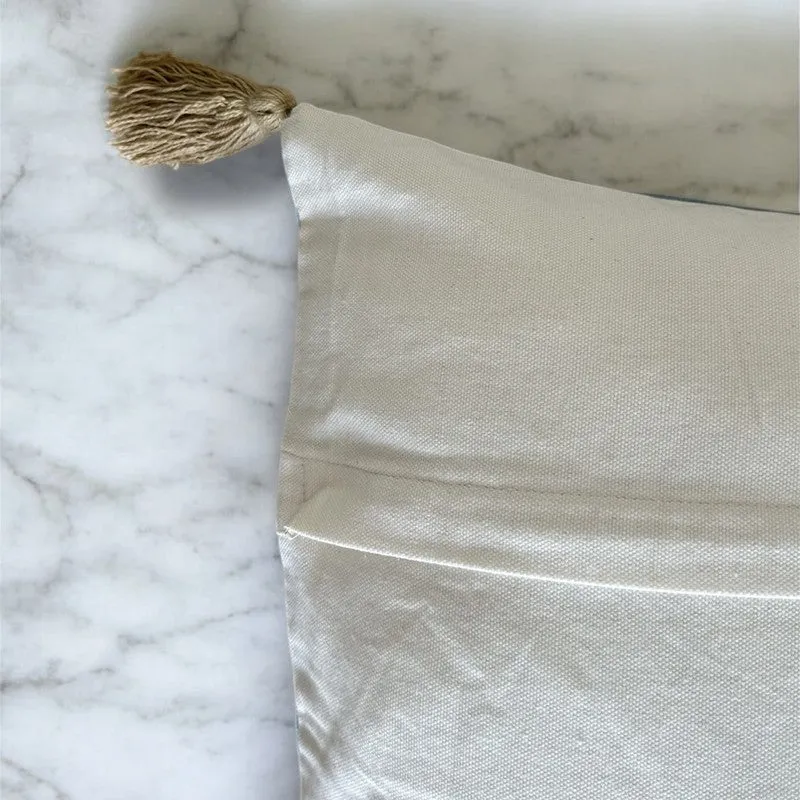 Azure Golden Bloom Embroidered Cushion Cover - Set Of Two media 6