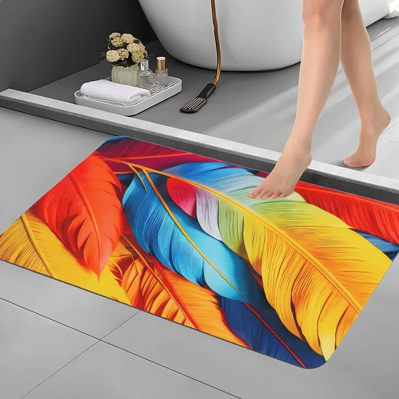 Vivid Plume Anti Skid Bath Mat media 1