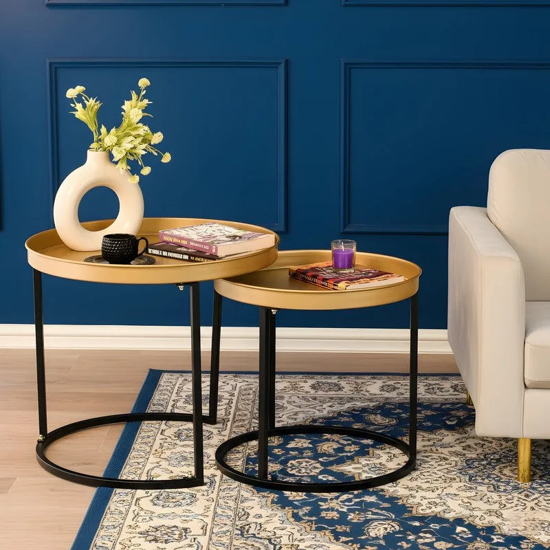 Noira Edge Center Table (Gold & Black) - Set Of Two media 5