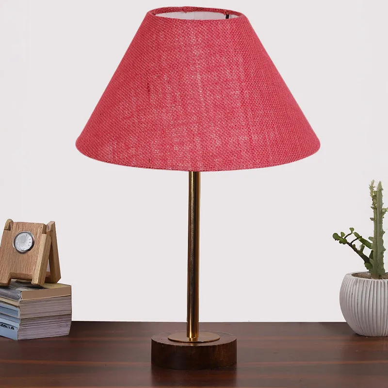 Sienna II Rodin Wooden Table Lamp - Pink,Gold,Brown media 3