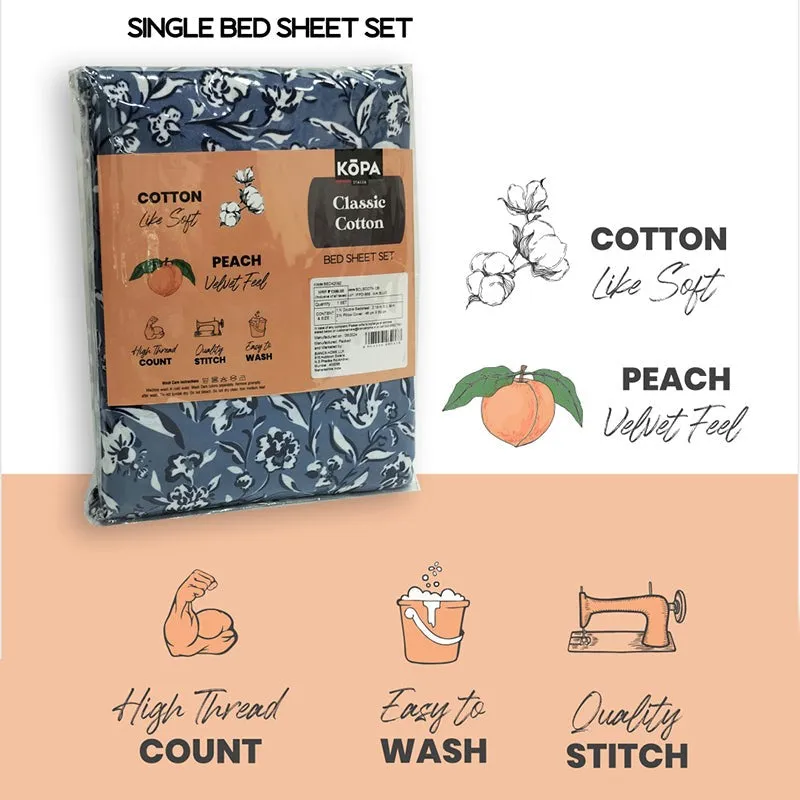 Fiddler Floral Microfiber Bedsheet - 120 GSM media 7