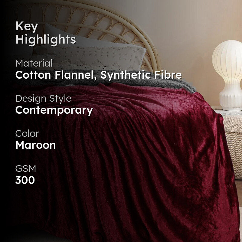 Casselle Reversible Blanket - Maroon media 2