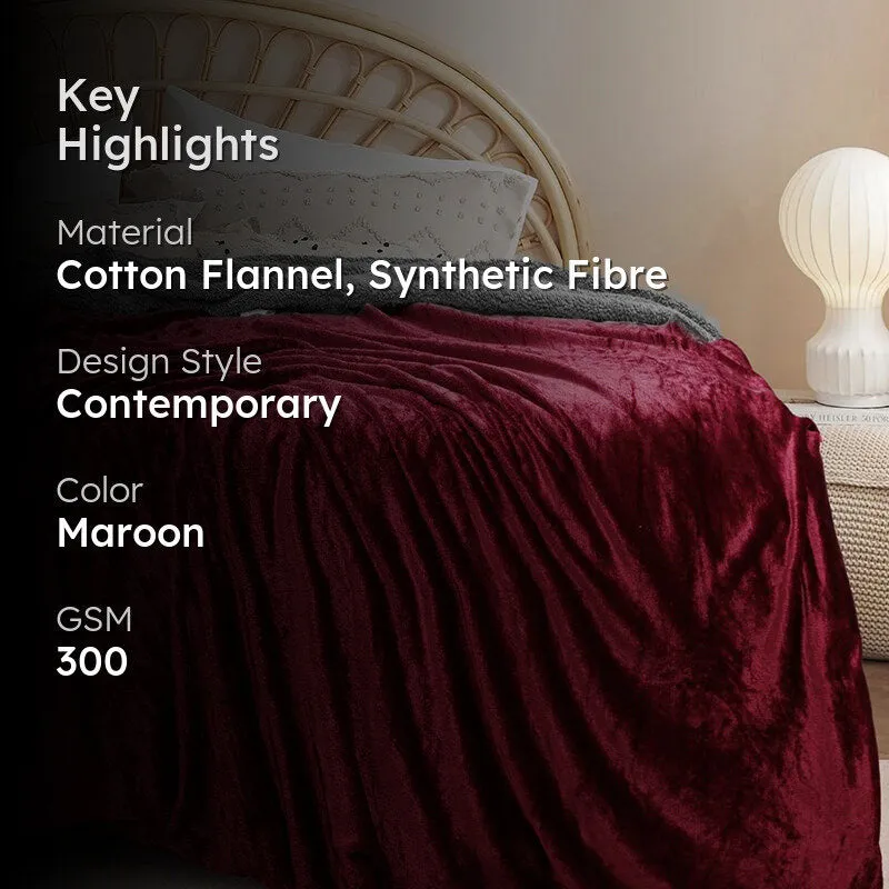 Casselle Reversible Blanket - Maroon media 2