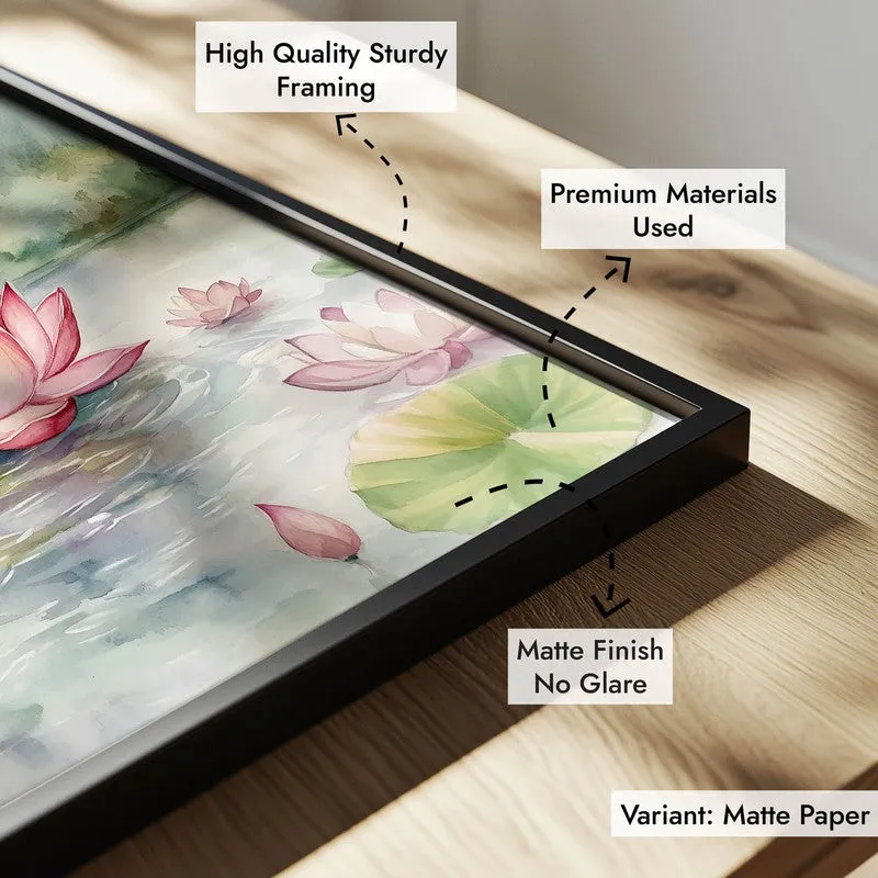 Vishnupriya Spiritual Archival Paper Wall Painting With Frame - Black media 7