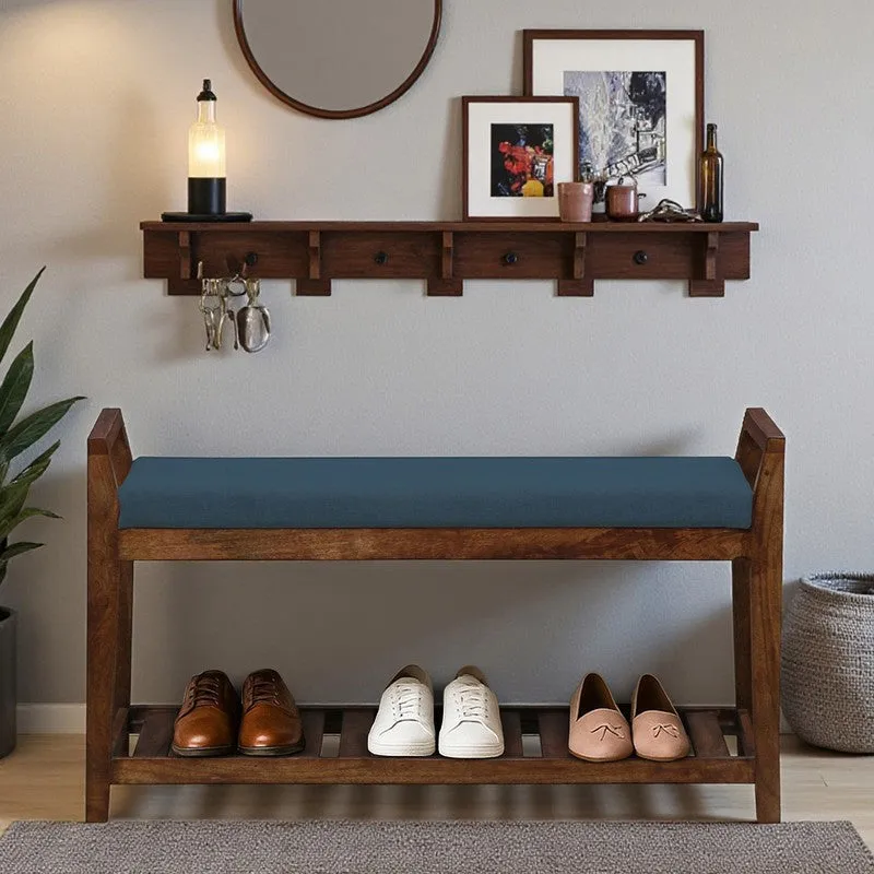 Drift Mango Wood Shoe Rack - Blue media 1