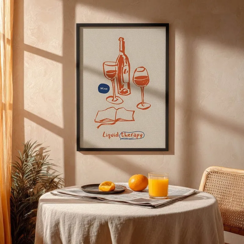 Scarlet Sangria Archival Canvas Wall Art - Black media 4